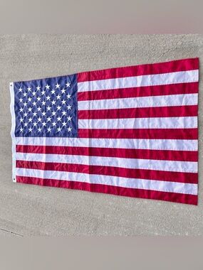 G128 American Flag 220GSM Embroidered Spun Polyester 3x5 Ft Double Sided USA